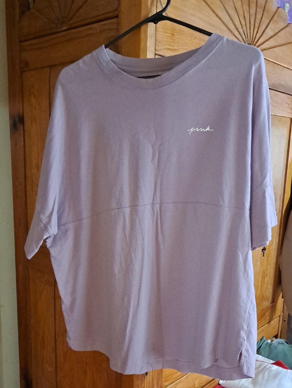 PINK Victoria's Secret Lavender Oversized Crew Tee
